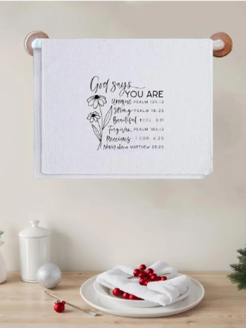 Christian Waffle Dish Towel